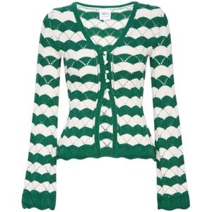 MISA NWT Nelly Top in Emerald Stripe, Sweater Top MISA LOS ANGELES
$135 $425